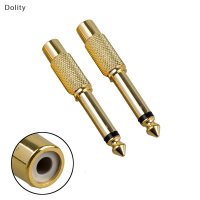 Dolity 2PC 6.35mm 1/4 "MONO MALE JACK TO RCA FEMALE plug Audio ADAPTER CABLE Converter