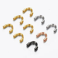 20-30Pcs สีทองสแตนเลส U รูปร่างลวดป้องกัน Wire Guard Guardian Loops Clasps Fastener สำหรับเครื่องประดับทำ DIY