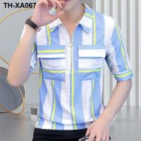 Sleeve shirts men and five points stylist stripe sleeve the summer youth cultivate ones morality personality render unlined upper garment