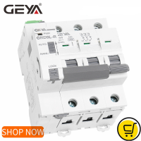 GEYA Din Rail Automatic Circuit Reclosers มินิเบรกเกอร์ GRD9L-R GYM9 3P MCB 6KA Intelligent MCB Safety-Daoqiao