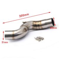 Motorcycle Exhaust Muffler Middle Pipe Link Pipe 51mm Slip on FOR KAWASAKI Ninja ZX-6R 636 2004 2005 2006 2007 2008 year Haberdashery