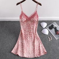 --SY23726◕ sexy ice silk ghtdress extremely temptg pk leord pt jamas womens lace sg ghtdress an versn h d