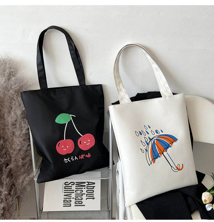 Korean New Fashion Canvas Tote Bag Canvas Shoulder Bags Simple With