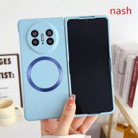 สำหรับ Huawei Mate X3การป้องกันเลนส์ไม่ติดลายนิ้วมือหนังเป็นมิตรกับผิวเคสโทรศัพท์ตัวดูดแม่เหล็กกันกระแทก