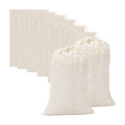 20 Pieces Muslin Bags Cotton Drawstring Bags,Tea Brew Bags (8 X 12 Inches)