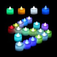 24Pcs/Lot LED Smokeless Flickering Battery Electronic Candles Tea Light Candle Christmas Holiday Decorative Candles