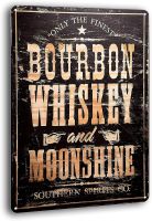 BAYABU Bourbon Whiskey Moonshine Retro Weathered Wall Decor Bar Man Cave Metal Tin Sign 8 x 12 inches