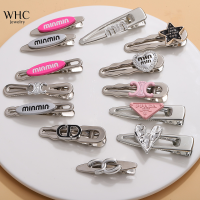 WHC Jewelry ใหม่หวาน Y2K เรขาคณิตกิ๊บโลหะสำหรับผู้หญิงเครื่องประดับผมออกแบบแฟชั่นเกาหลี