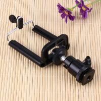 Camera Tripod Flash Bracket Mount 1/4 Adapter Ball Head with Phone Holder - intl