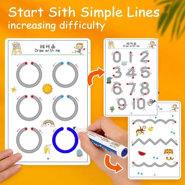 magical-tracing-workbook-set-children-montessori-drawing-toy-pen-control-training-shape-math-game-set-toddler-educational-toy