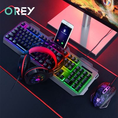 Gaming Sets Keyboard Mouse Headset Combos Ergonomics Magic Backlit Mouse Headset for PC Gamer Computer Laptop With Mouse Pad