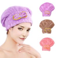 Drying Towel for Wet Hair Quick Dry Microfiber Towel Super Absorbent Spa Bowknot Wrap Shower Hat Bath Accessories for Women Towels