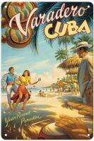 เกาะแปซิฟิคศิลปะ Varadero Cuba-สวรรค์ตลอดทั้งปี-นักเต้นคิวบาพื้นเมืองกับมาราคัส-โปสเตอร์การท่องเที่ยววินเทจโดย Kerne