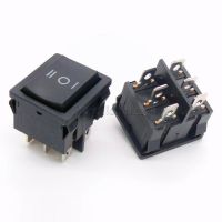 KCD5 21X24mm 21x24mm 6 Pin 3 Position 6A/12A 250VAC ON-OFF-ON SPDT Snap in Black Rocker Switch