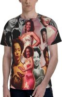 EMERZE Dorothy Dandridge Collage T Shirt Mens 3D Fashion Printed Crew Neck Short Sleeve Shirts for Adults