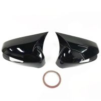 2pcs Rearview Mirror Cover Trim For Honda Civic 8th 2006-2011 Glossy Black Car Exterior Window Door Side Add On Rear View Caps