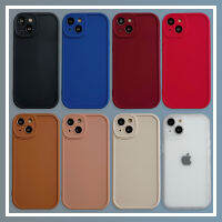 สีบริสุทธิ์เรียบง่ายเคสโทรศัพท์ผิวด้านสำหรับ IPhone 13 12 11 Pro Max Xr Xs X XSMAX Frosted สีลูกกวาดนุ่ม TPU ฝาหลังเคสมือถือ