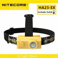 NITECORE ไฟฉายคาดศีรษะ HA23-Ex แบบชาร์จไฟได้,หลอดไฟหน้าเครื่องมือสำหรับใส่ตกปลาแบบพกพา