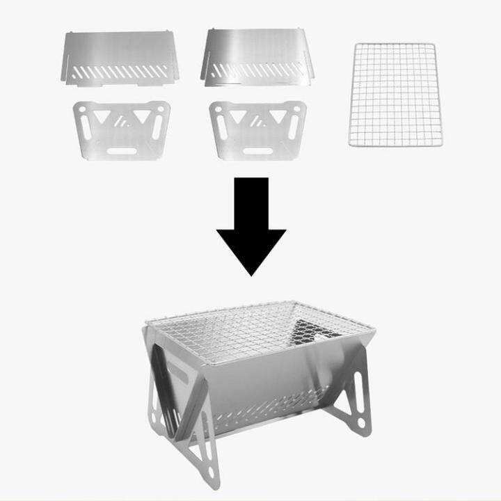 mini-folding-camping-grill-compact-stainless-steel-folding-barbecue-grill-bbq-grill-with-easy-portability-for-outdoor-barbecues-camping-traveling-picnics-successful