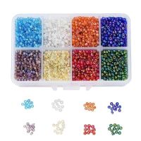 1 Box 8/0 Glass  Beads Round Loose Spacer Beads Mixed Color 3mm 4200pcs/box