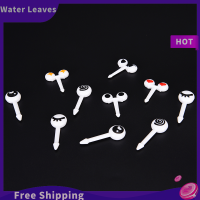 Water Leaves 10ชิ้น/ล็อตพลาสติกผลไม้ไม้จิ้มฟันน่ารักตาการ์ตูน Forks Bento ตกแต่งบนโต๊ะอาหาร