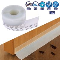 3/5M Door Bottom Seal Strip Window Sealing Rubber Weatherstrip Windproof Dust Self Adhesive Sealing Tape Weatherstrip Door House Decorative Door Stops