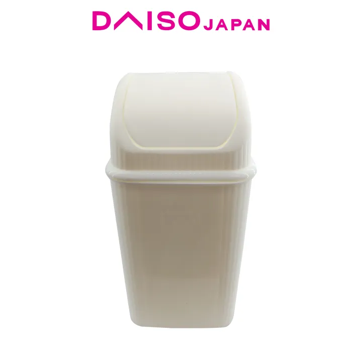 Daiso White Swing Top Trash Bin Lazada PH