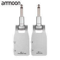 [ammoon]【Ready Stock】2.4G ระบบกีต้าร์ไร้สาย Transmitter &amp; Receiver 30M ช่วงการส่ง (เงิน)