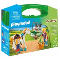 Playmobil 9100 Horse Grooming Carry Case เซ็ตกระเป๋าใหญ่ อาบน้ำม้า(สินค้ารุ่นเก่า ของข้างในสภาพดี แต่กล่องอาจมีตำหนิ)