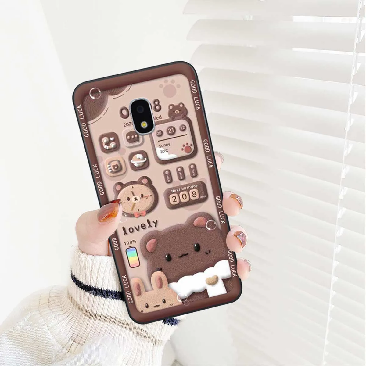 Ốp lưng điện thoại Samsung J7 Pro hình nền gấu nâu xinh cute, đồng ...