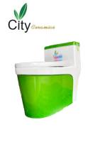 "City "สุขภัณฑ์ชักโครก แบบชิ้นเดียว รุ่น 2201Green