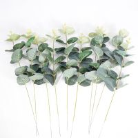 10 Pieces Artificial Eucalyptus Leaves Fake Grass Christmas Decoration Vase Home Garden Wedding Flower Decorations Garden Plants