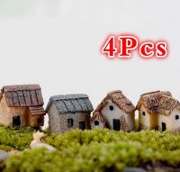 【CC】◊ↂ  4Pcs Miniature Figurine Garden Accessory Decoration Cartoon Statue Resin Car