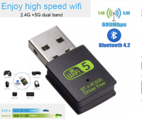 600Mbps WIFI USB Adapter DriverฟรีบลูทูธBT Wifi USB Dongle Dual Band LAN Ethernetอะแดปเตอร์เครือข่ายUSBการ์ด