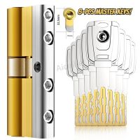 【YF】 High quality European standard lock cylinderSuper C Class Door LockEntrance Anti theft door Double core8pcs Master Keys