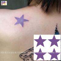 PDD Guoji Dio S Bizarre Adventure JOJO สีม่วงขนาดเล็ก Five-Star Tattoo สติกเกอร์สักดาวไหล่ Birthmarks Lasting