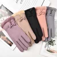 New Women Touchscreen Gloves Soft Faux Fur All Full Finger Mittens Outdoor Driving Riding Gloves Winter Warm Touch Screen Gloves