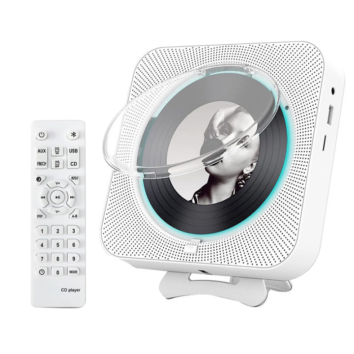 portable-bluetooth-cd-player-wall-mount-cd-player-home-audio-music-players-with-remote-control-lcd-display