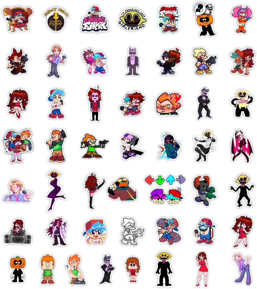 Fnf Characters Friday Night Funkin  Clothing Decration Sticker - Iron  Clothes Diy - Aliexpress