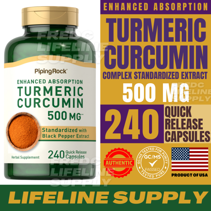 Standardized Turmeric Curcumin Complex w/ Black Pepper, 500 mg, 240