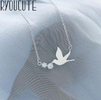 Punk Vintage Silver Color  Swallow Necklaces Pendants For Women Gifts Statement Necklaces Colar 2019 Fashion Chain Necklaces