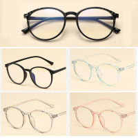 WONDERFUL Cool Vintage Eyeglasses Clear Lens Reduces Eye Strain Transparent Round Frame High-definition Ultralight Uni Flat Mirror EyewearMulticolor