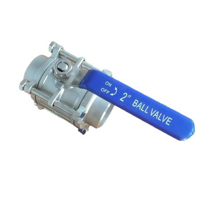 2 Stainless Steel BSP Thread Ball Valve DN50 Three-piece Ball Valve For Use With Liquids And Gases