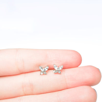 aesdothete- AESDOTHETEEARRING43 ต่างหูคริสตัล ต่างหูผีเสื้อ ต่างหูเงิน