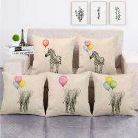 【hot】☊ with Pillowcase Elephant Pillows for Room Aesthetics Boy Kid Covers Sofa Bed