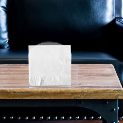 ถาดใส่เครื่องดื่มแบบตั้งที่ใส่ผ้าขนหนูกระดาษสำหรับโต๊ะในที่ใส่เชือกผ้าอะคริลิคห้องครัวร้านอาหารบ้าน