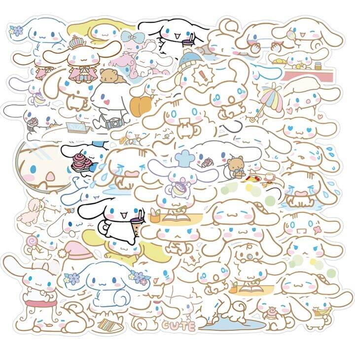 50ชิ้นอะนิเมะน่ารัก-cinnamoroll-สติกเกอร์กันน้ำลายการ์ตูนของเล่นเด็กไดอารี่-diy-สมุดบันทึกติดสติกเกอร์จักรยานแล็ปท็อปสติกเกอร์และป้าย