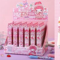 ปากกาการ์ตูน Cinnamoroll My Melody,24ชิ้น/1ชุดปากกาเด็กหญิงเด็กชายเครื่องเขียนปากกาหมึกเจลความคิดสร้างสรรค์สำหรับเด็กนักเรียนกดสีดำปากกาลงชื่อปากกาหมึกซึมใหม่0.5มม. 0000