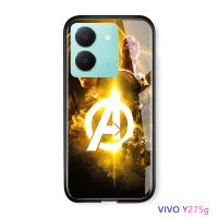 เคสโทรศัพท์มือถือสำหรับ Vivo Y27 5G เคสโทรศัพท์ Marvel A78 OPPO 4G สำหรับเด็กผู้ชายซูเปอร์ฮีโร่สำหรับผู้ชาย Ironman Thor ภาพยนต์อเมริกากัปตันนักแสดงเคสเคสกระจกนิรภัยมันวาว