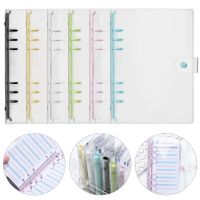 A5 A6โปร่งใส PVC หลวมโน้ตบุ๊คโฟลเดอร์ Macaron สี6แหวน Binder Diary Journal Planner โรงเรียนเครื่องเขียน ！